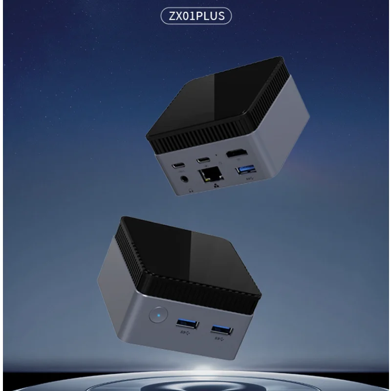 Фото Четырехъядерный процессор ZX01 PLUS Intel Twin Lake N150 Mini PC Win 11, ядровой дисплей Intel UHD, 12 ГБ DDR5, 512 ГБ SSD RJ45, 1000 М, выход TYPE-C 4K HD №1