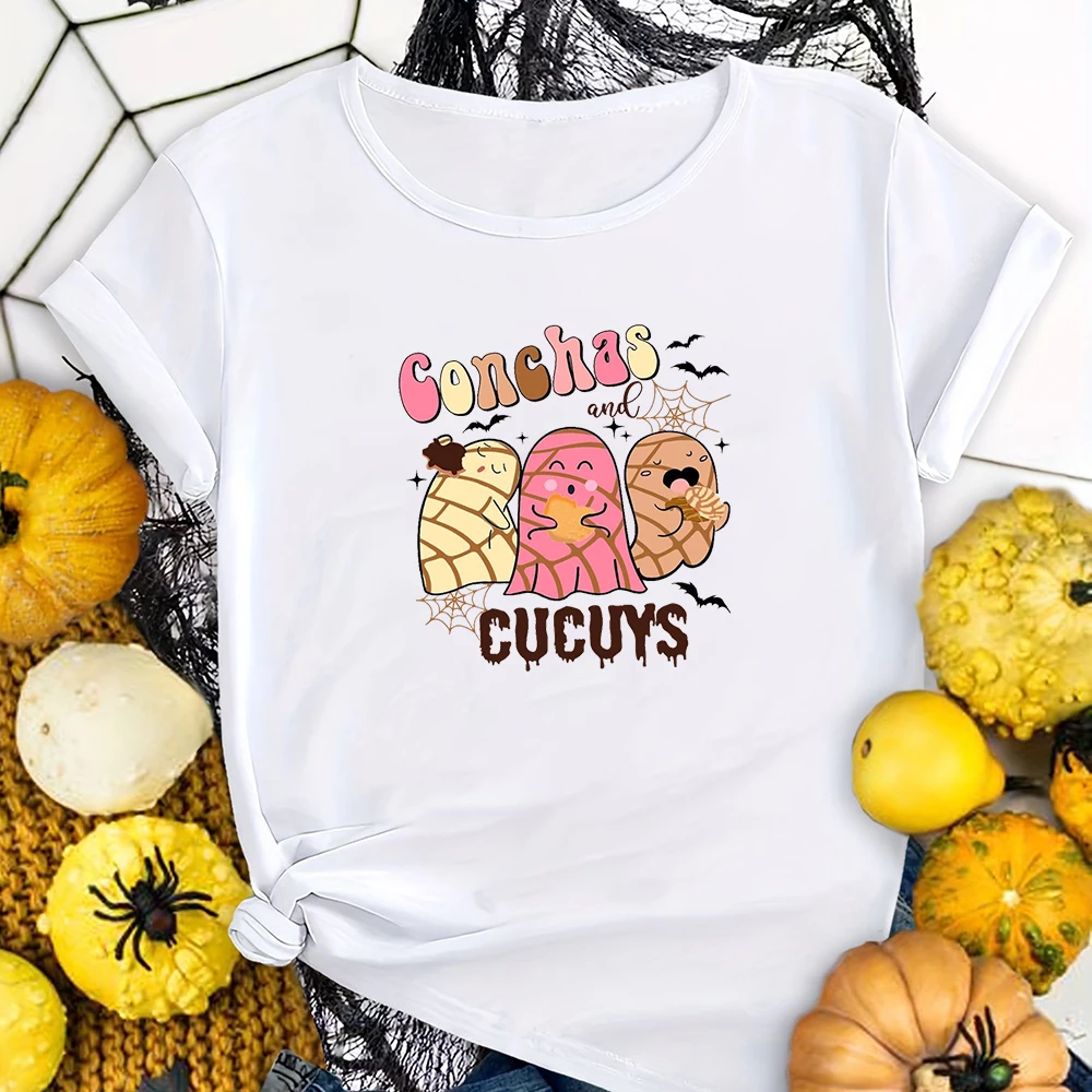 Женская летняя футболка с коротким рукавом в виде призрака