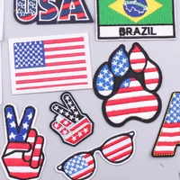 american england flag fusible clothing patch accessories for sewing embroidered patches for denim jacket applique for clothes