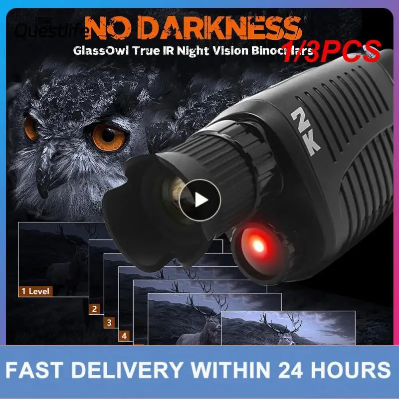 

1/3PCS Monocular Night Device 1080P Infrared 5x Digital Zoom Hunting Telescope Outdoor Day Night Dual Use 100%