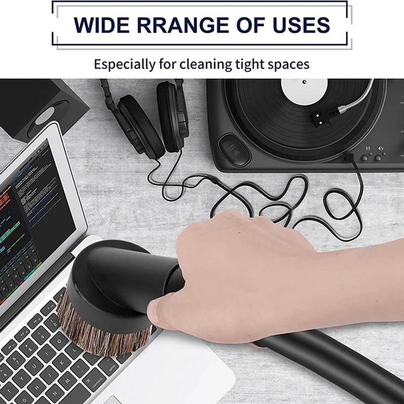 Щетка для вакуумного шланга с конским волосом запчасти черного цвета