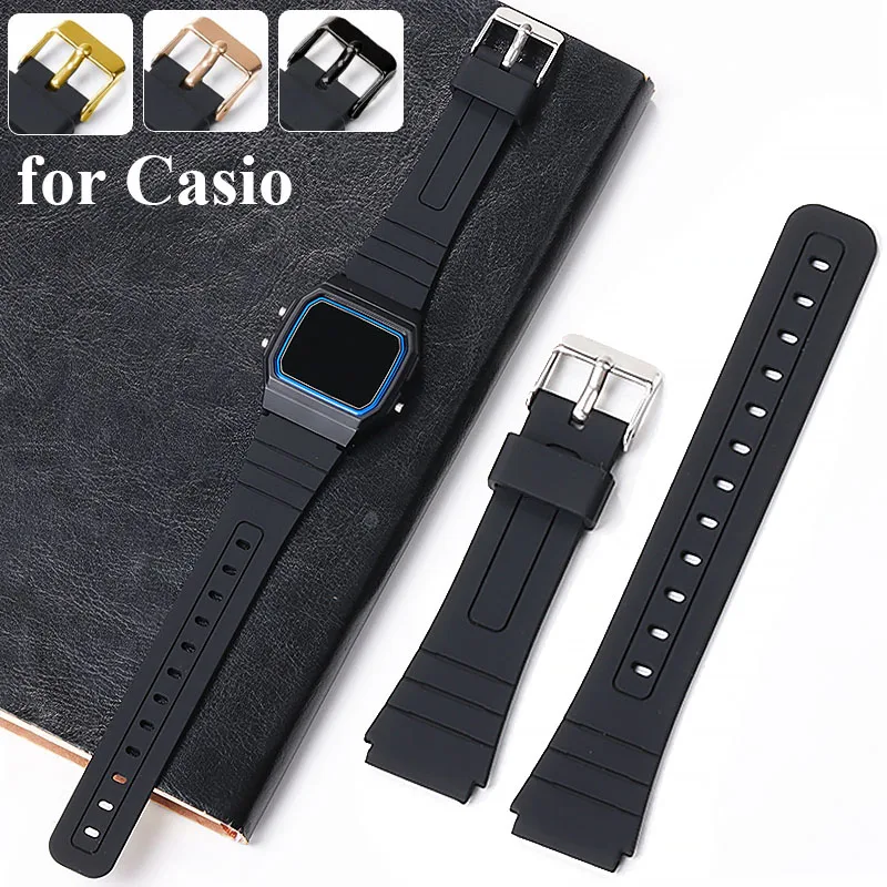Фото Ремешок силиконовый для Casio W800H W800H A158/168 AE1200/1300 SGW400 F91W F84 F105/108 №1