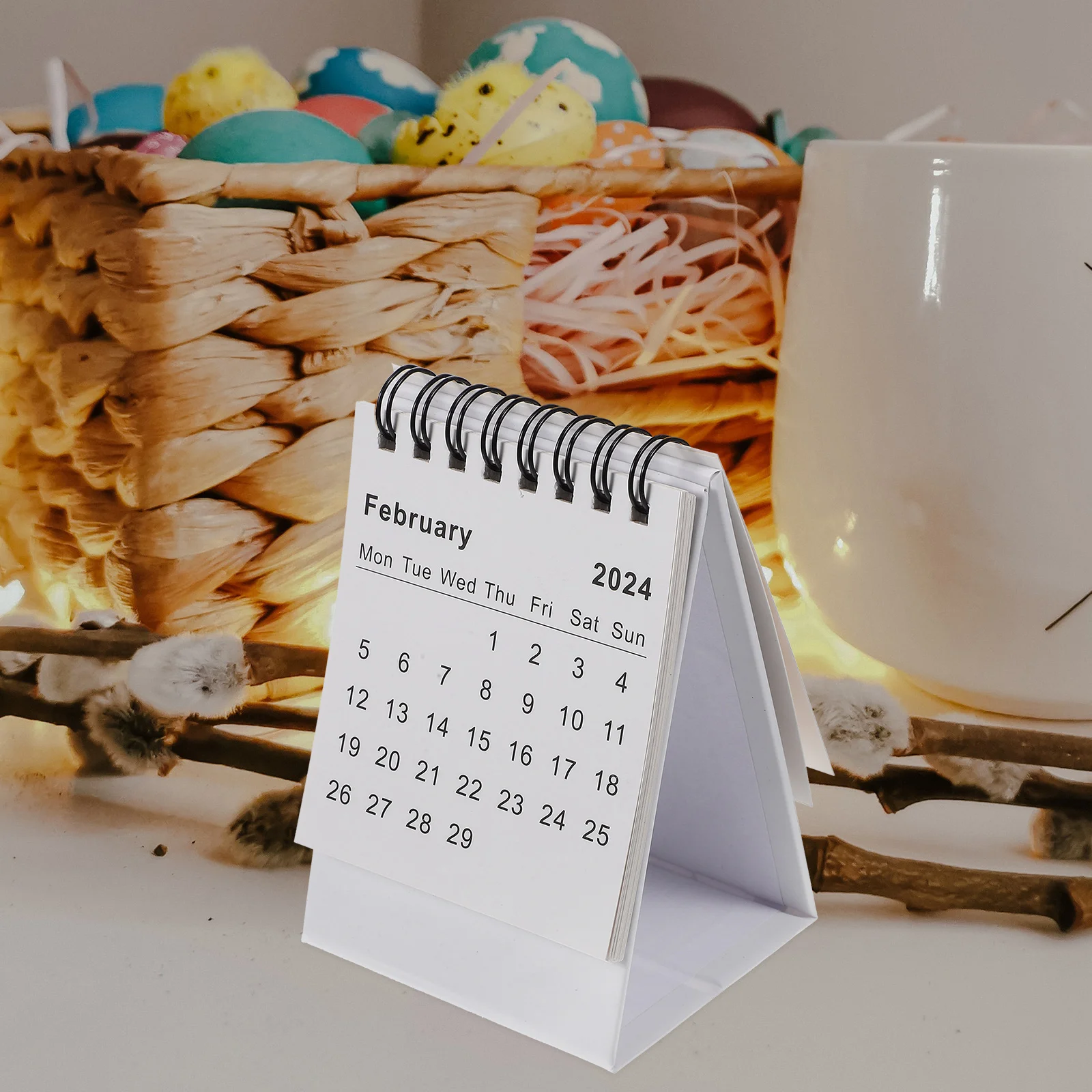 

2024 Mini Desk Calendar 2025 Ornament Table Office Gift Paper Standing Novelty Decor Desktop