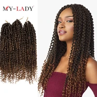 my lady synthetic curly crochet braid long soft for african woman party daily use beauty afro passion twist hair extensions