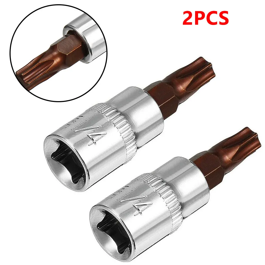 

2 шт., стальные торцевые головки T30 Torx, 1/4 дюйма