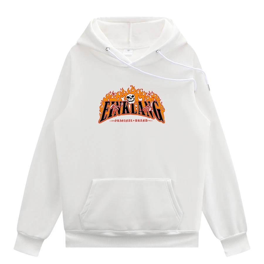 

Hoodie Sweatshirt Hip Hop Street Style Flame Skull Letter Print Hoodie 2022 Men's Harajuku Hoodie Sweatshirt Fall Sweatshirt