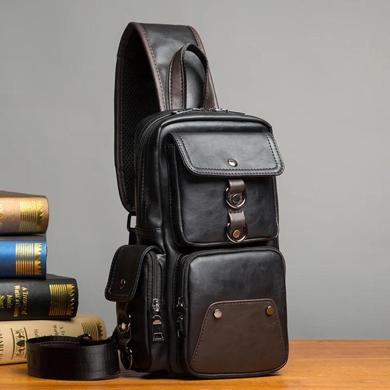 New Men's Bag Trend Personality Small Chest Bag Korean Version Leisure Waist Bag Oblique Arm Hundred Style Backpack