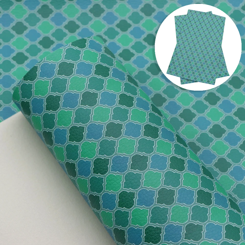 Листы из искусственной кожи с геометрическим рисунком 20 х33 см |