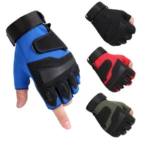 kuyomens outdoor tactical gloves air soft sport gloves half finger type military men combat gloves shooting hunting gloves