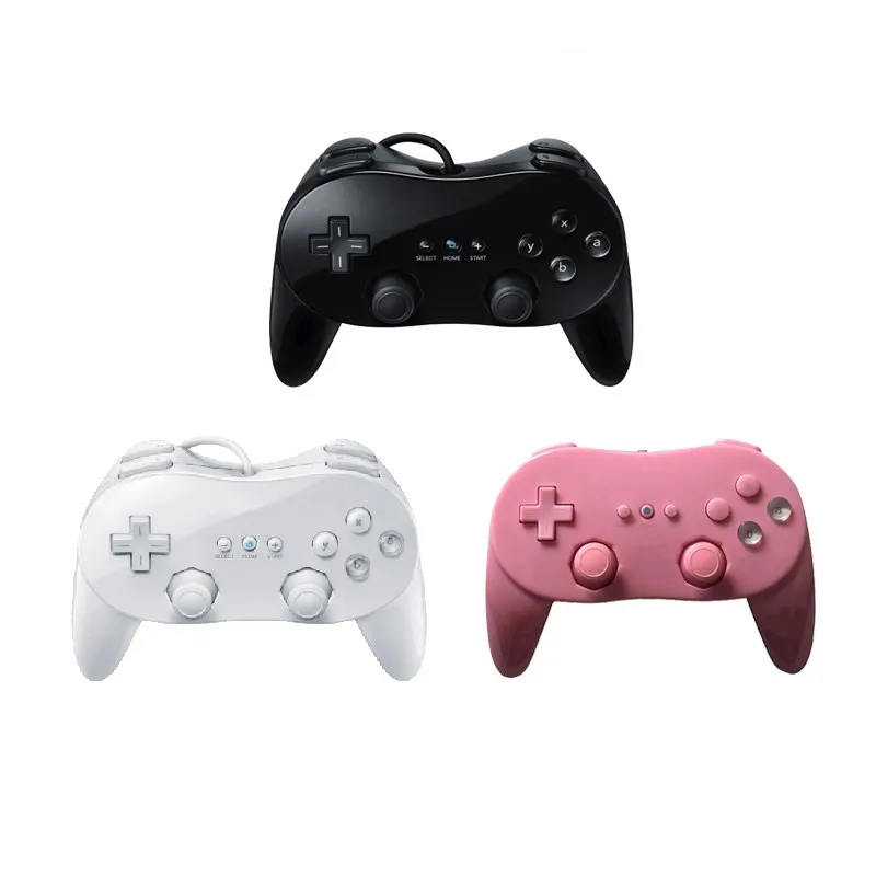 

White/Black New Classic Wired Game Controller Gaming Pro Remote Game Controller Gamepad Joypad Joystick Compatible Nintendo Wii