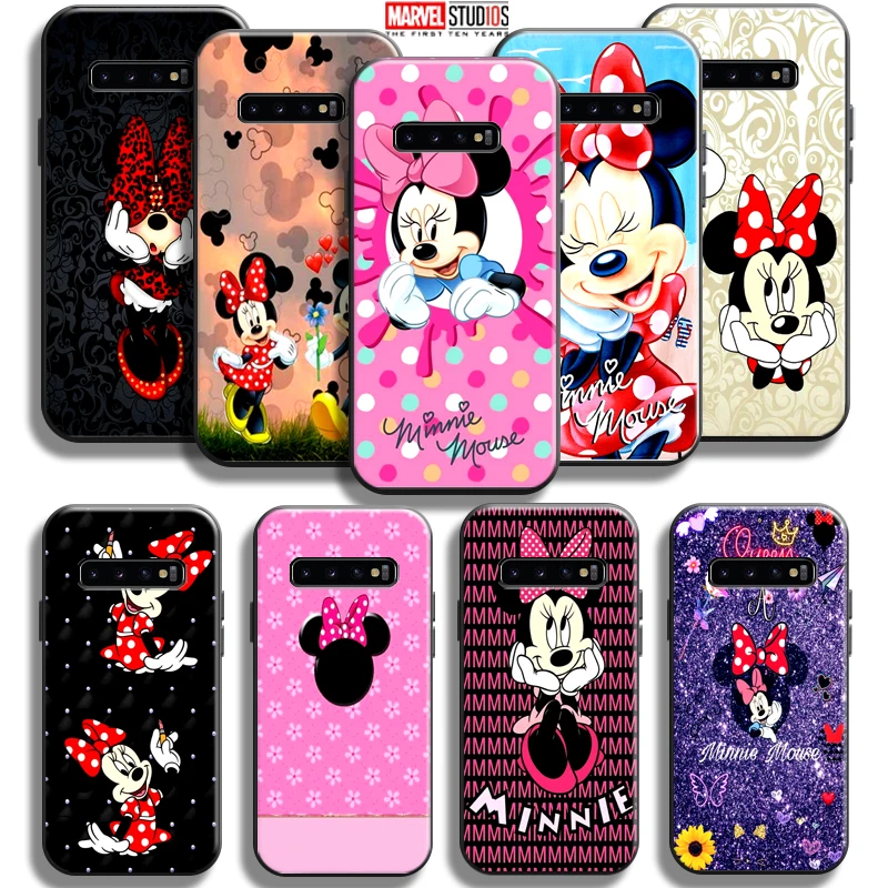 

Cute Cartoon Minnie Mouse Phone Case For Samsung Galaxy S10 S10 Plus S10 Lite S10E S10 5G Silicone Cover Soft Black Carcasa