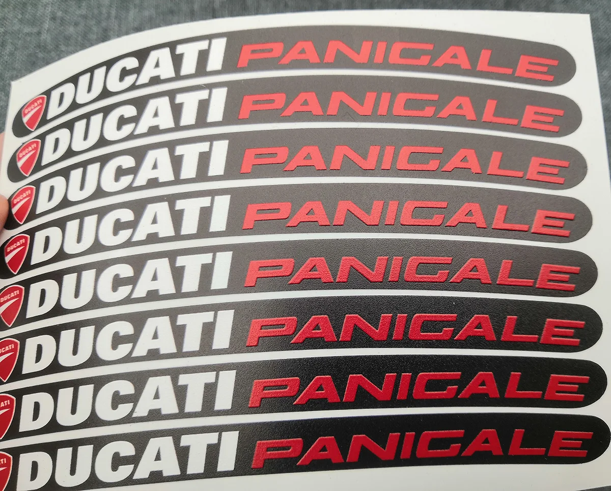 8 X Ducati Panigale мотоциклетные колеса наклейки комплект полос ламинированные для 696 748