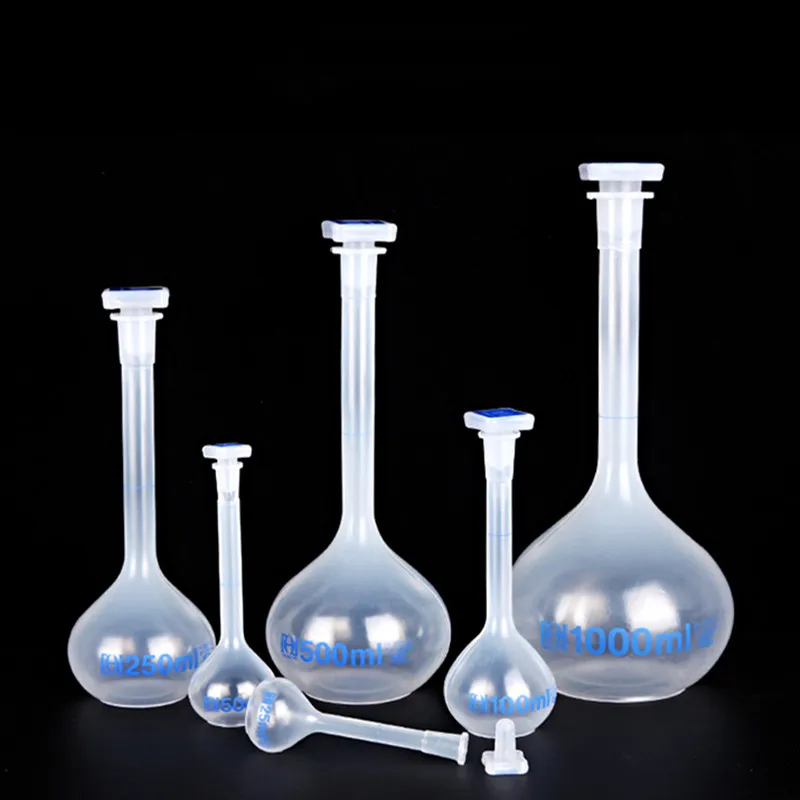

25ml to 1000ml Long Neck Clear White Plastic Volumetric Liquid Measuring Flask