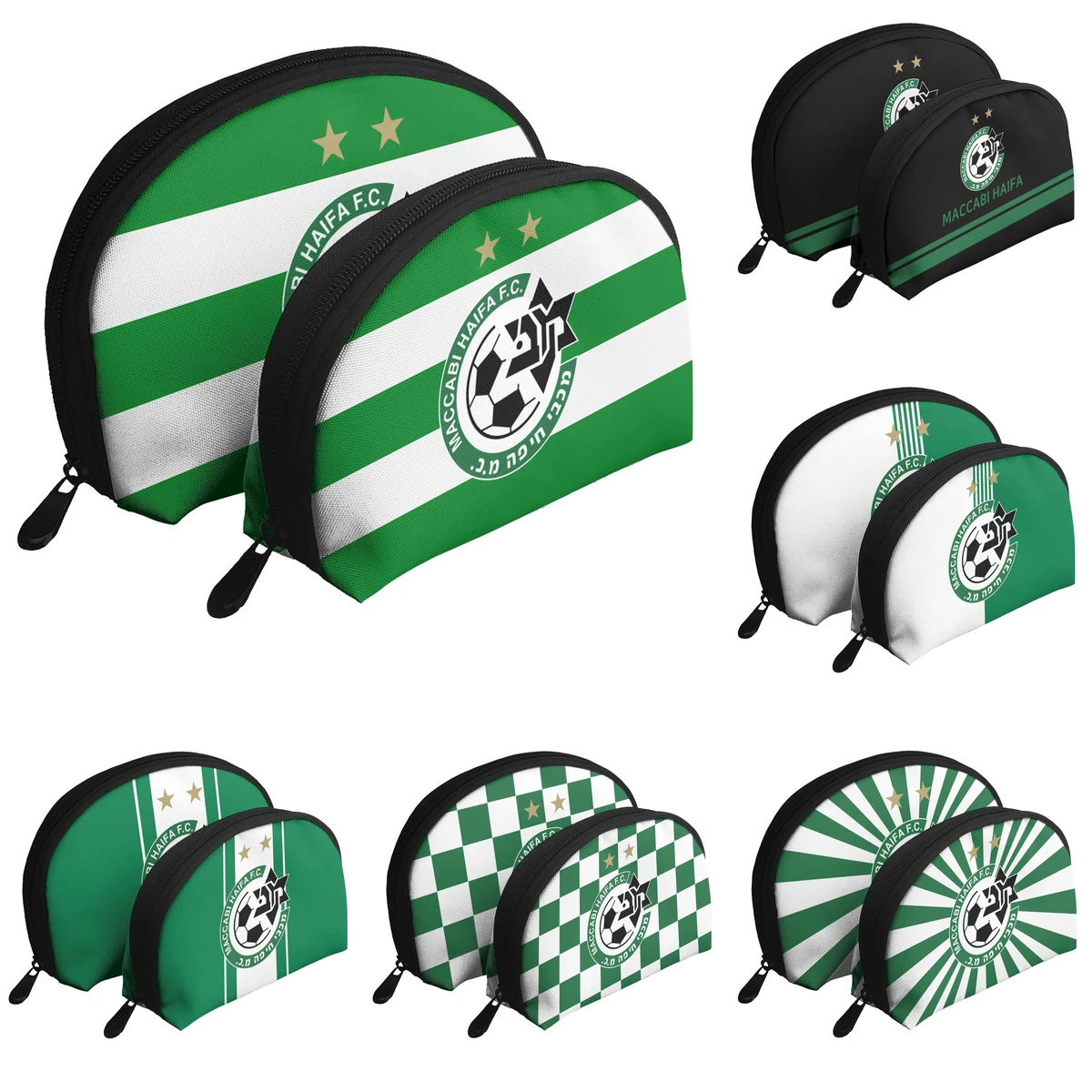 Israel Maccabi Haifa FC Portable Coin Purse Clutch Two-Pack Shell Bag