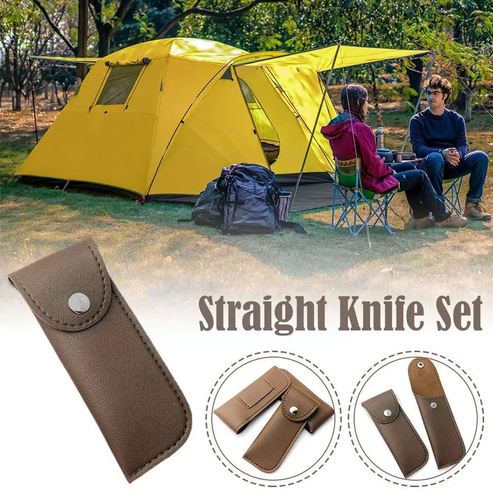 

Knife Sheath Durable PU Leather Designed For Outdoor Use Protection Of Small Straight Knives Camping Hiking Climbing Equipm F5K3