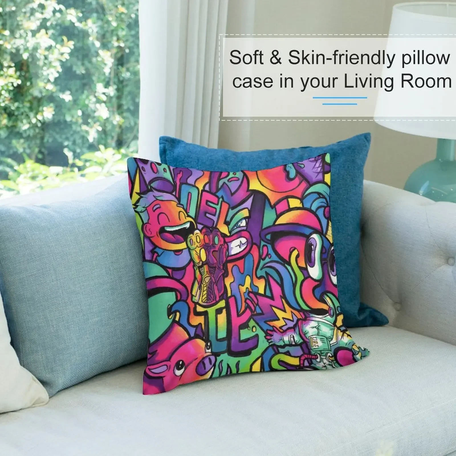 C H A M E L O N // Copic Marker Doodle Декоративная подушка Осенняя наволочка Диван Наволочка