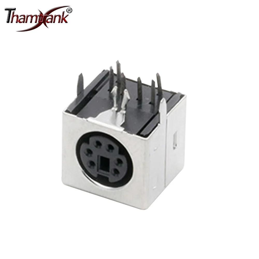 

10 шт. MDC/S терминал мини PS2 розетка питания MINI DIN 6PIN металлический корпус женская розетка изогнутая игла полупосылка щит