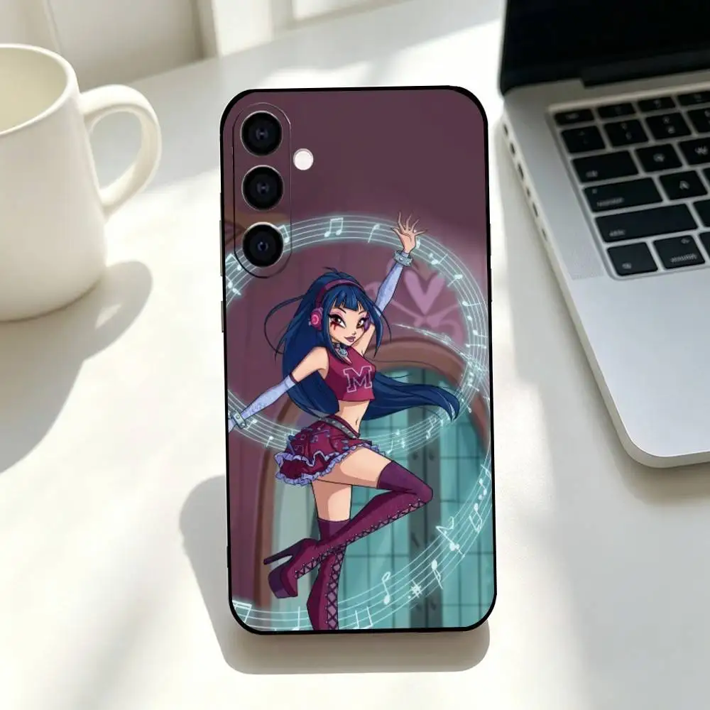 Фото Чехол для телефона W-Winx Clubs, черный, силиконовый, мягкий, для Samsung Galaxy A73, A72, A71, A70, A53, A52, A51 №3