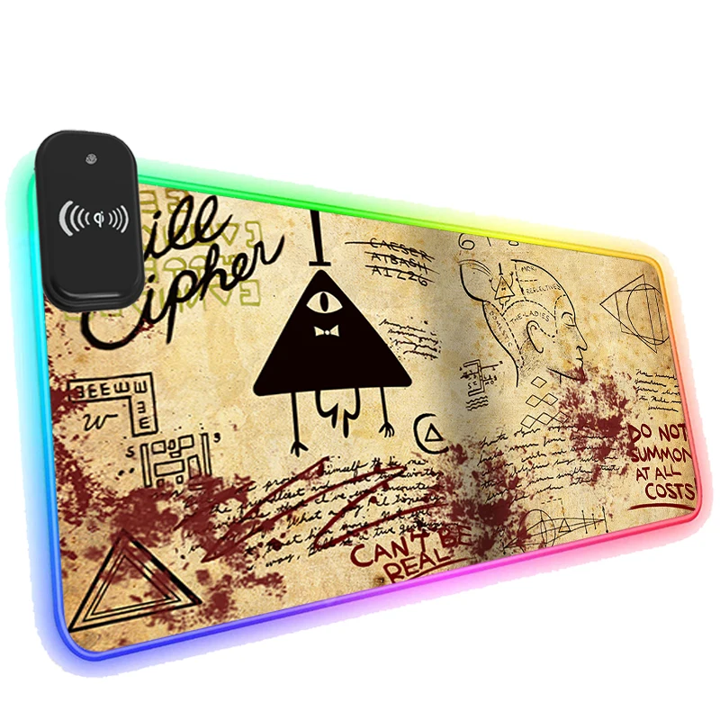 

Personality Mathematician Digital Phone Wireless Charging RGB Mouse Pad Speed Mats Gaming Accessories Desk Mat Gamer HD Picture