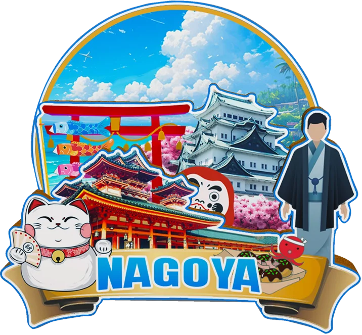 Фото Декоративные магниты для Nagoya Fukuoka Sapporo Kobe Saitama Hiroshima Japan City Landmark Travel Уникальные сувениры Наклейки на холодильник №5
