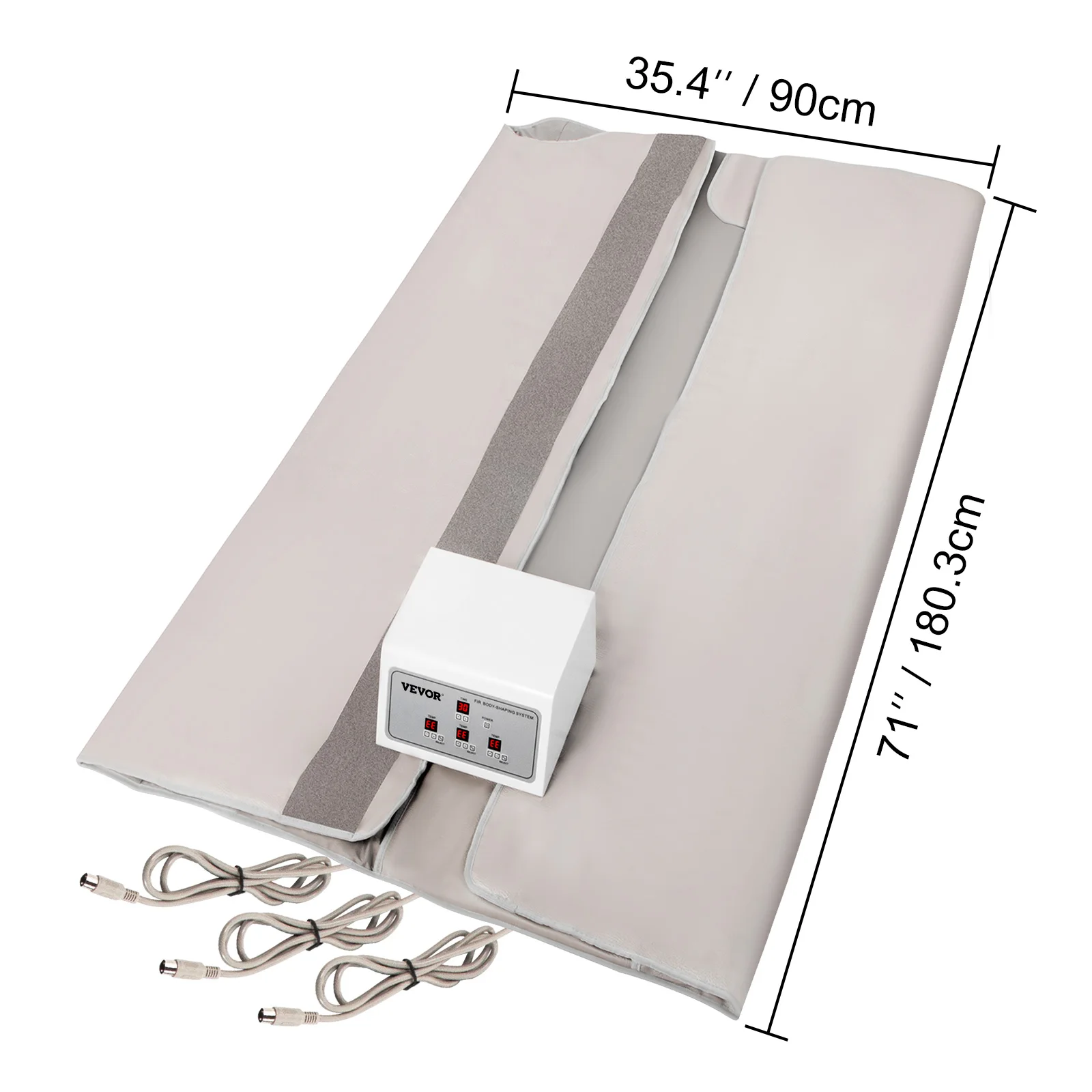 VEVOR-Manta de Sauna para adelgazamiento, 3 zonas de calentamiento, manta infrarroja para Sauna, m&aacute;quina de terapia de desintoxicaci&oacute;n, Spa, p&eacute;rdida de peso, moldeador corporal para el hogar-5