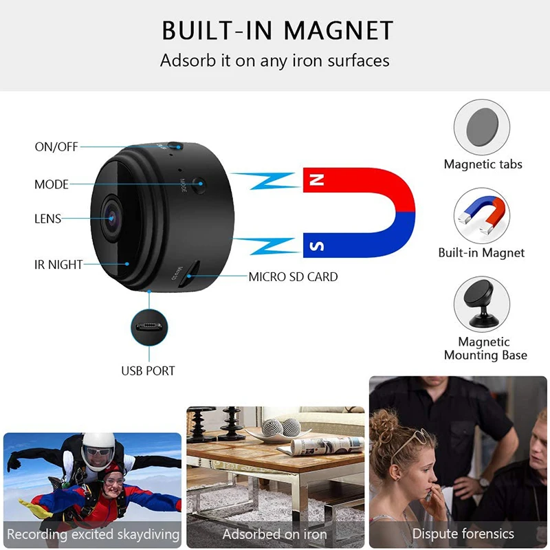 Magetic A9 мини-камера 1080P HD ip-камера версия голосовой видеозаписи безопасности