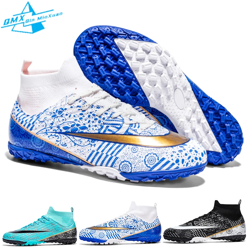 Soccer Shoes Men TF/FG Artificial Grass Original Superfly High Ankle Ourdoor Football Boots Kids Youth Indoor Training Sneakers