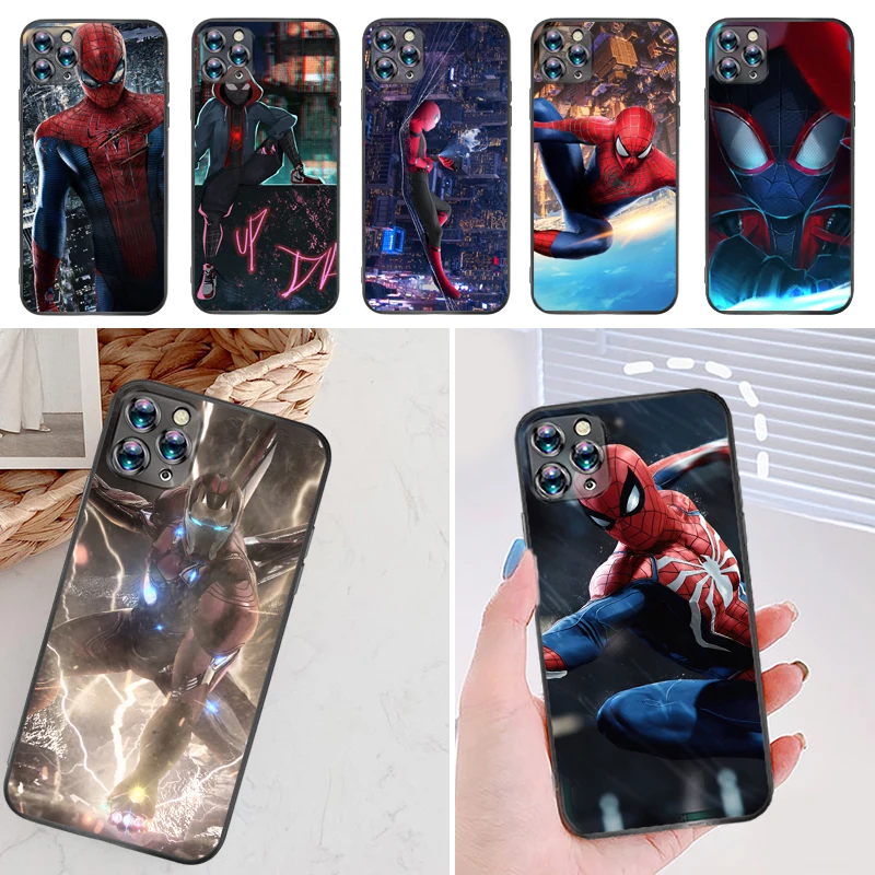 

Super Men Hero Iron Marvels Painting Phone Case For iPhone 12 11 Pro MAX Mini X XR XS 7 8 6s Plus Silicone Coque Funda Soft