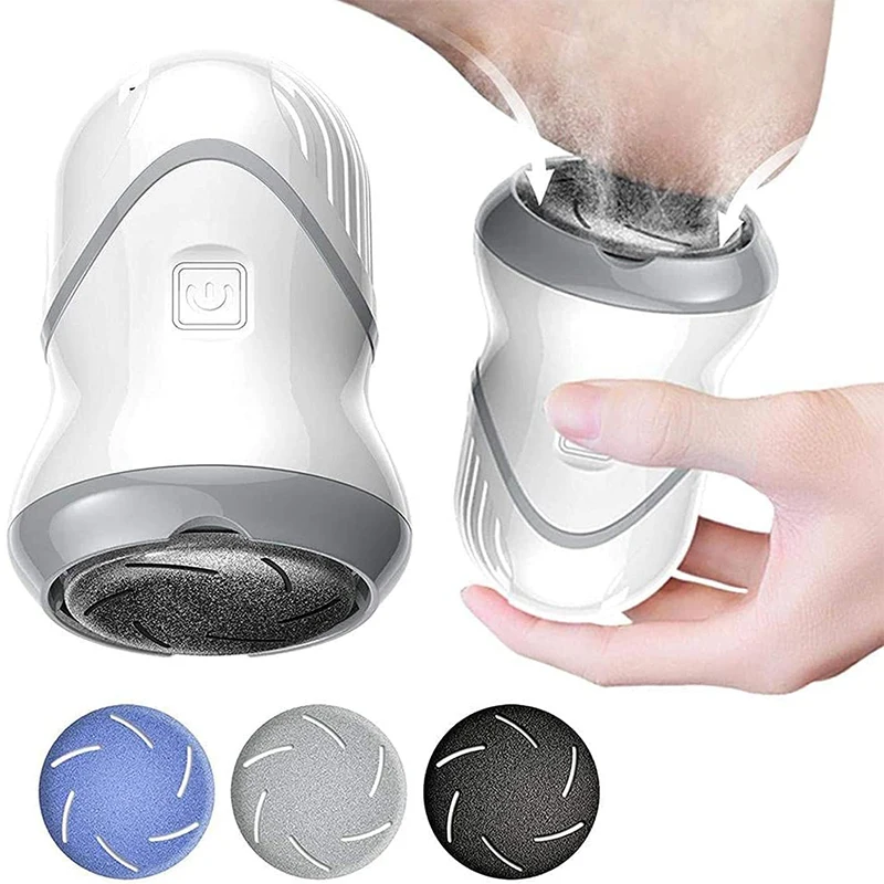 

Electric Foot File Grinder Rechargeable Heel Scraper Electric Foot Callus Remover Dead Skin Remover 2 Speed 3 Grinding Heads