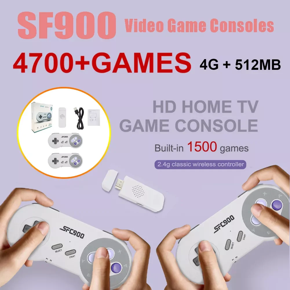

SF900 Portable Retro Video Game Console HD TV Game Stick Mini Game Player consolas de videojuegos for Sega Mega Drive/Genesis