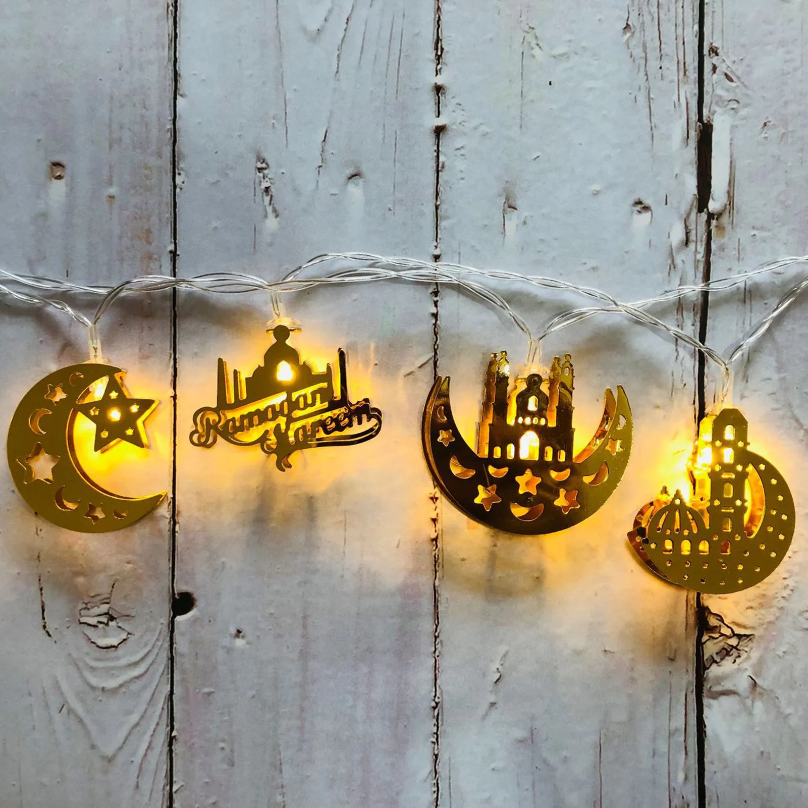 

5.4ft 10 Ramadan Decoration 2022 LED Strings Lights Ramadan Decorations Kareem Star Led String Lights EID Mubarak Islam Muslim
