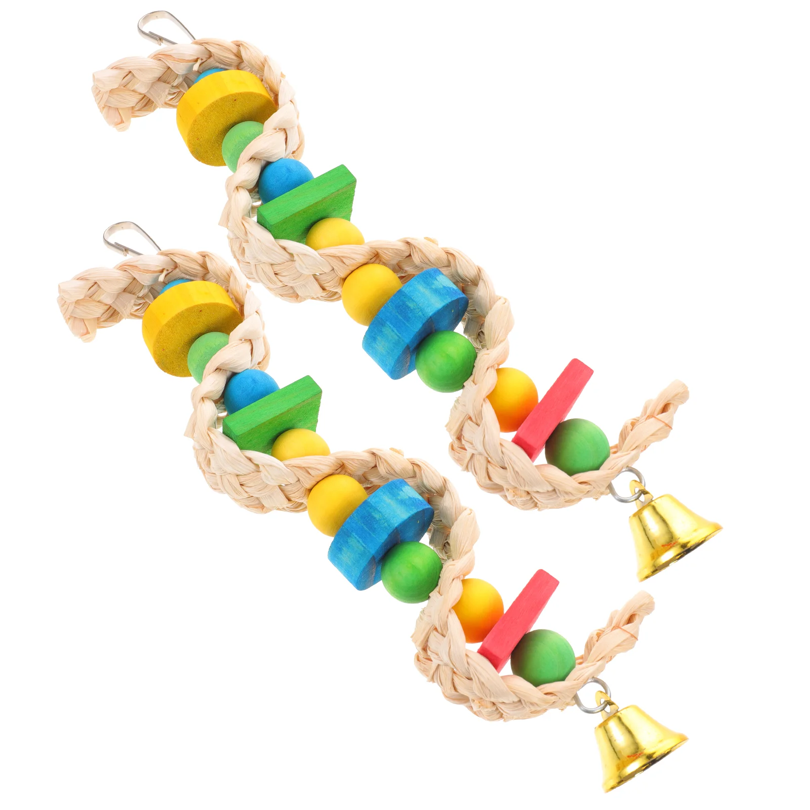 

Toy Parrot Bird Hanging Cage Chew Biting Wood Toys Colored Pet Plaything Parrots Swing Foraging Molar Natural Funny Beak Stone
