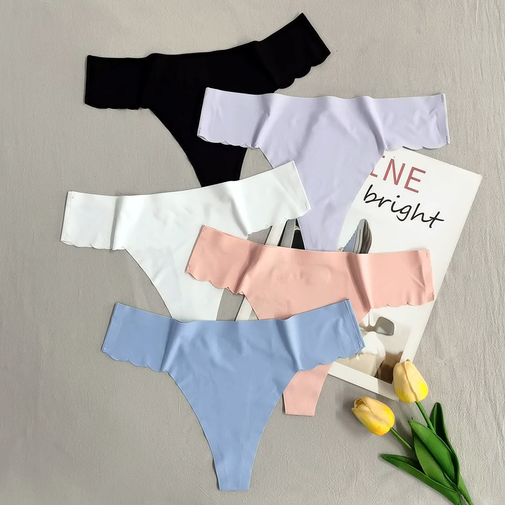 Бесшовные трусики-стринги из вискозы 3 шт./лот