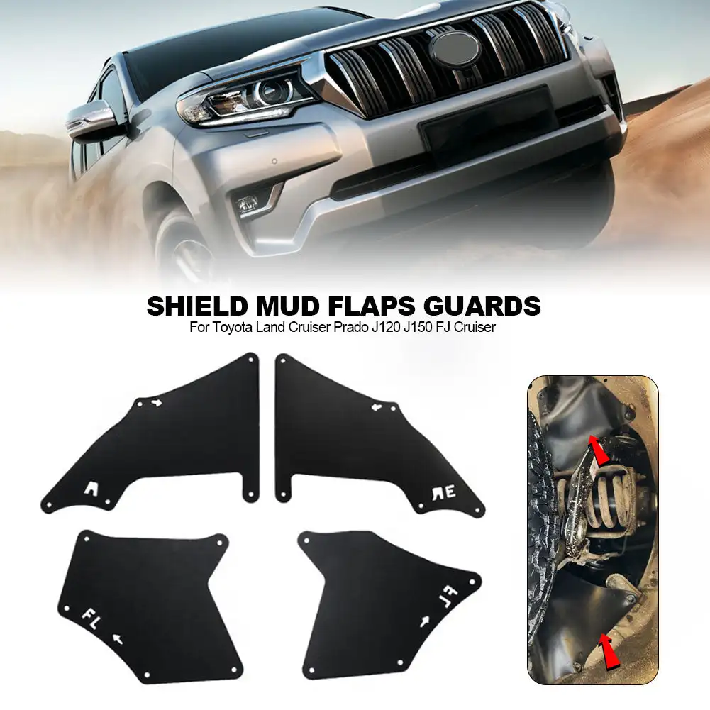 

Splash Guards Shield For Toyota Land Cruiser Prado J120 J150 2003 - 2020 LC3 LC4 LC5 Apron Seal Mud Flaps W Clips Fender Liners