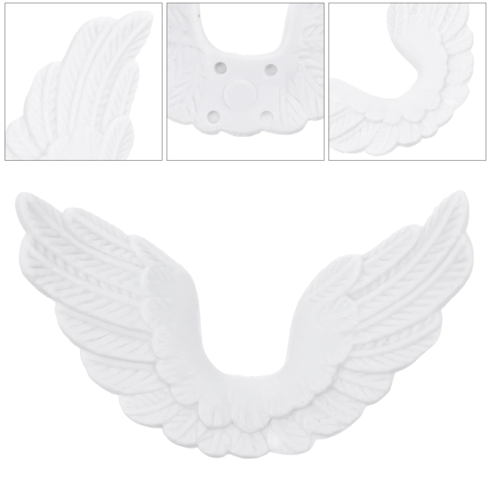 

Diy Craft Christmas Ornament Mini Ornaments White Props Small Unfinished Supplywing Angeltree Decor Fairy Costume Accessories