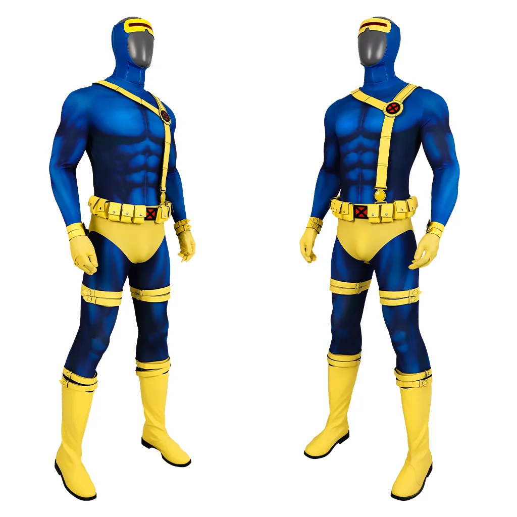 Комбинезон Cyclops Scott Summers костюмы для косплея маска Xman наряд на Хэллоуин вечерние