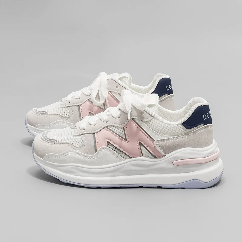 Women Sneakers 2023 Spring Patchwork Breathable Platform Casual Shoes Outdoor Ladies Sport Shoes Comfortable Walking Shoes