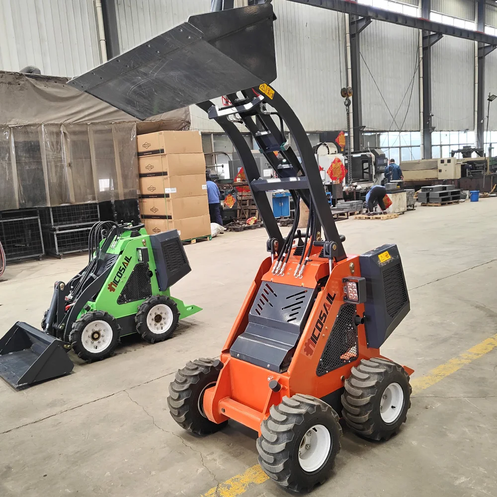 Дизельный мини-погрузчик на заказ многофункциональный с бортовым поворотом 1500