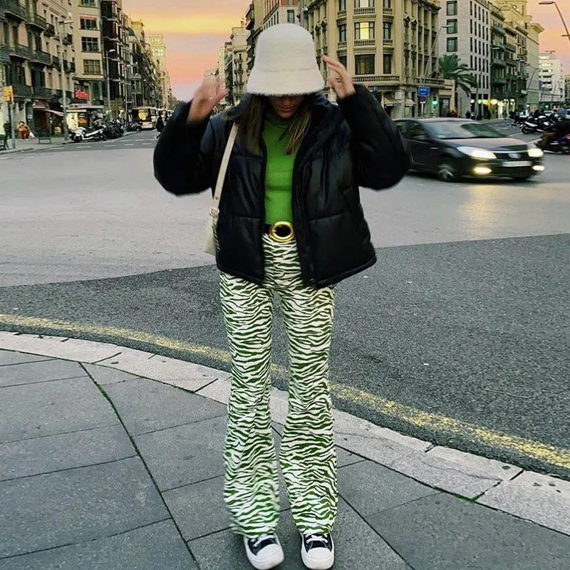 

Striped Casual Trousers Autumn/Winter Women's Straight Leg Slimming Fashion Trend High Street Pants Y2K Women's Clothing Sweat