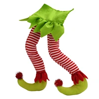 christmas stuffed elf legs christmas elf legs plush santa legs stuck in christmas tree bendable santa legs butt decoration
