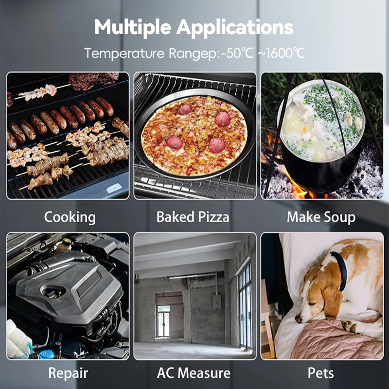 Инфракрасный лазерный термометр WENMEICE -50°C~1600°C пирометр бесконтактный цифровой