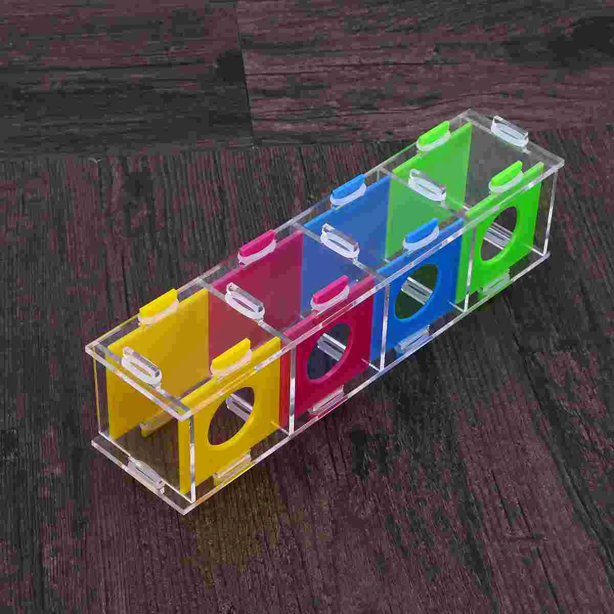 

Coin Box Bird Colors Intelligence Training for Parrot Macaw Playing Cage
