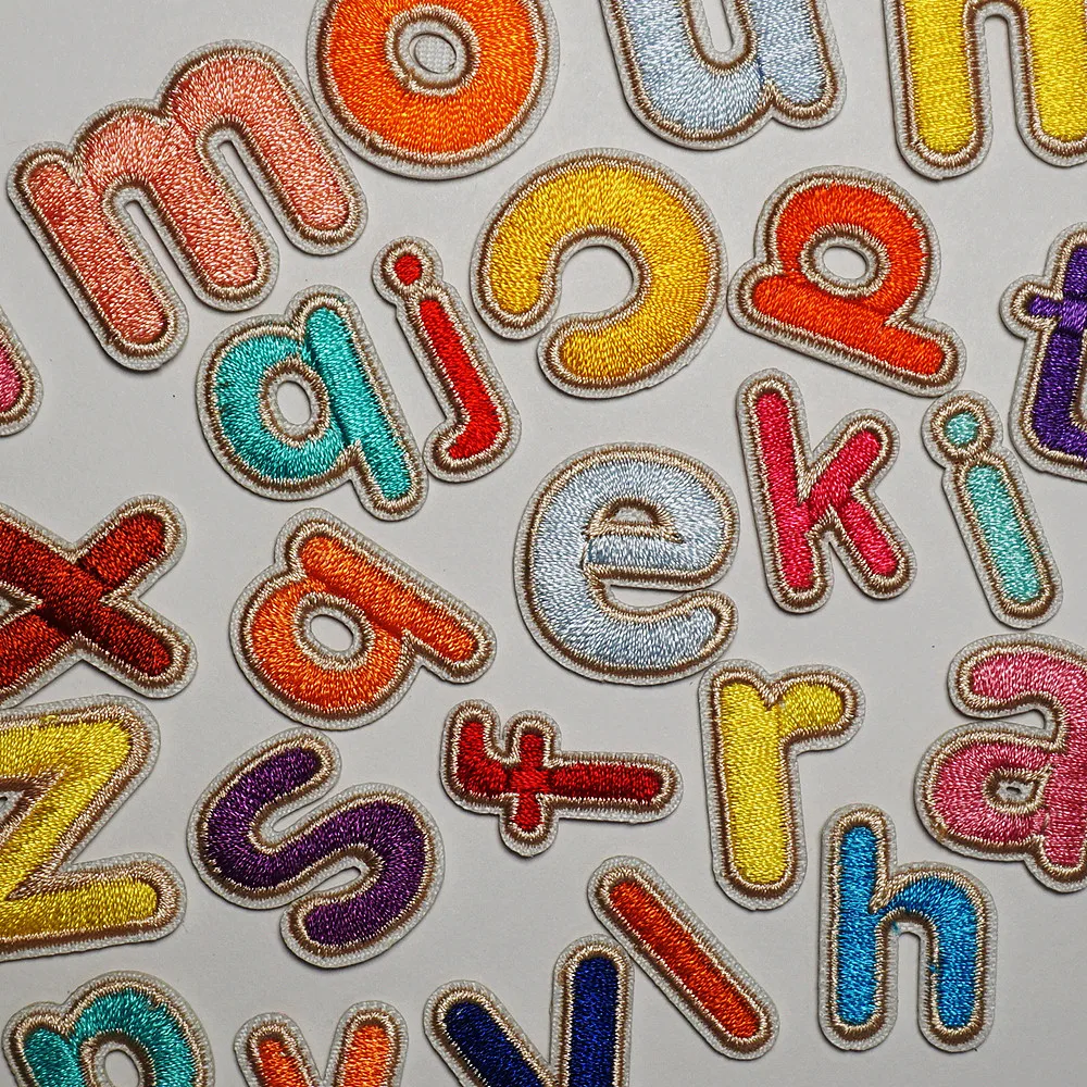 A-z низкая нашивка с буквами для одежды приклеивающаяся вышитая аппликация шитья