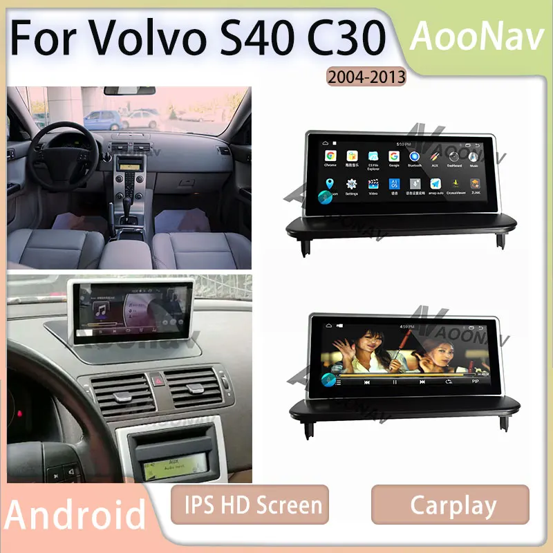 

Автомобильный радиоприемник на Android 9, шестиядерный, в стиле Тесла для Volvo S40 C30 2004-2013, автомобильный радиоприемник, стерео, GPS-навигация, мульт...