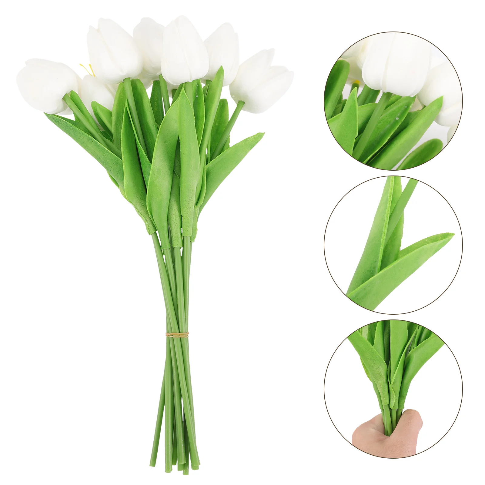 

Flower Artificial Bouquets Tulip Wedding Fake Bouquet Silk Flowers Tulips Ornament Branch Picks False Decoration Stem