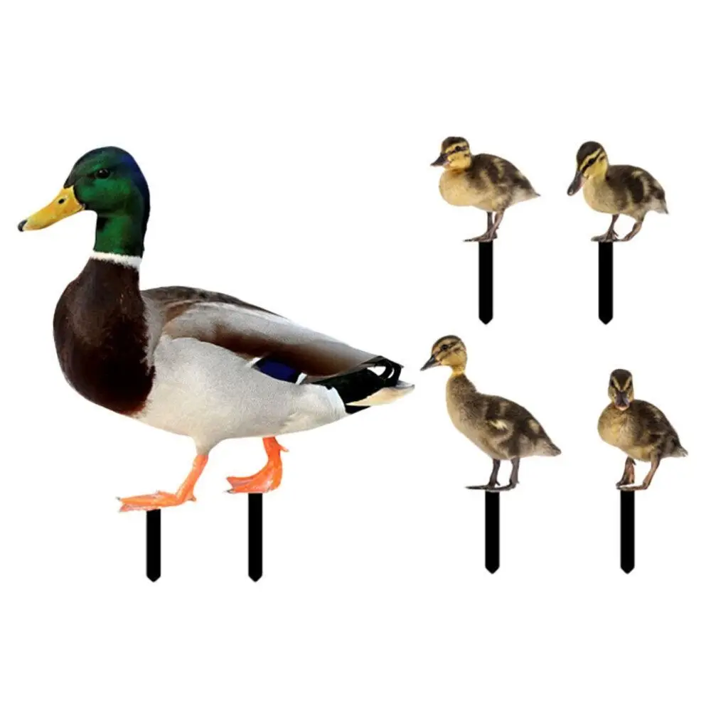

1 Набор реалистичных прочных декоративных колышков для двора утки Премиум-класса, художественные садовые уличные украшения
