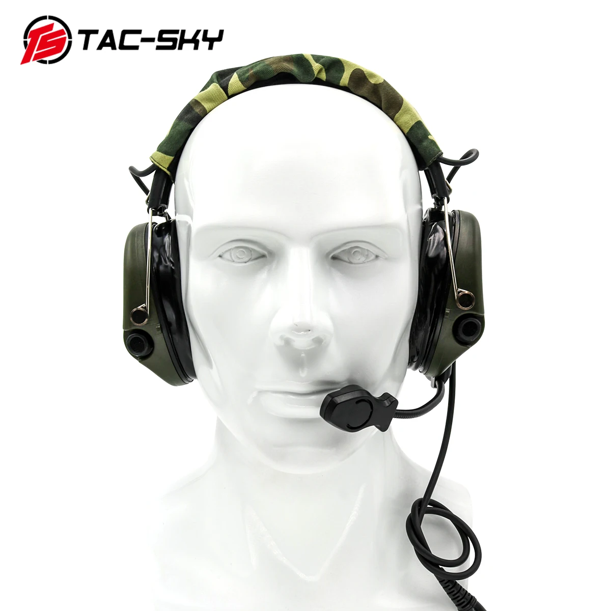 Тактические наушники TAC-SKY Sordin с силиконовыми амбушюрами, шумоподавление, подъем микрофона для охоты и стрельбы, тактический гарнитур + адаптер U94 PTT.