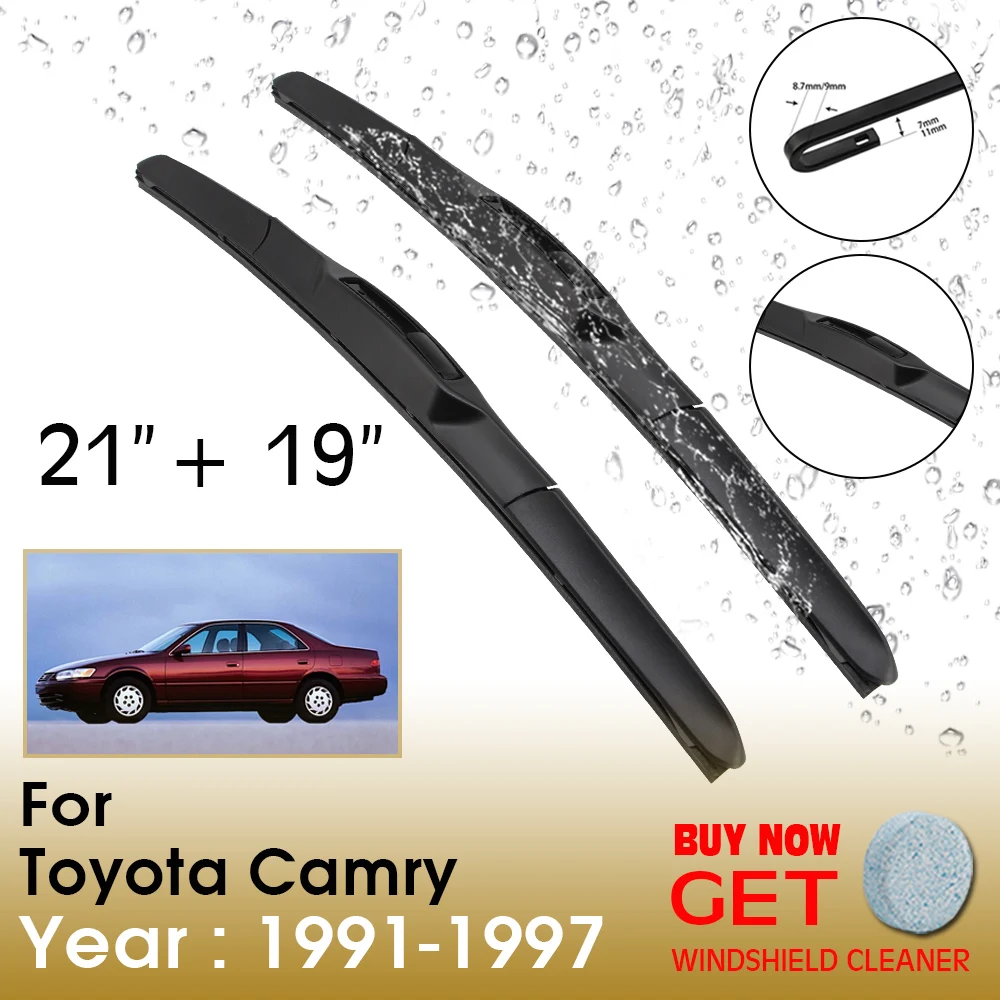 

Car Wiper Blade For TOYOTA Camry 21"+19" 1991-1997 Front Window Washer Windscreen Windshield Wipers Blades Accessories