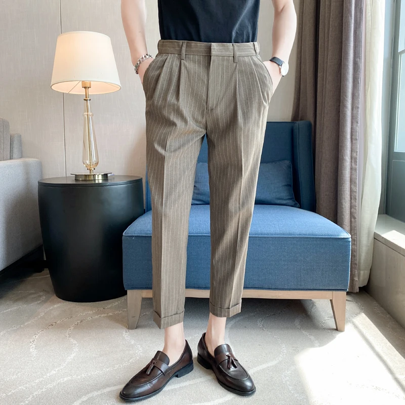 

Spring/Summer Men's Classic Striped Business Formal Pants 2023 New Men's Designer Gentlemen's Leisure Work Social Wedding Pants