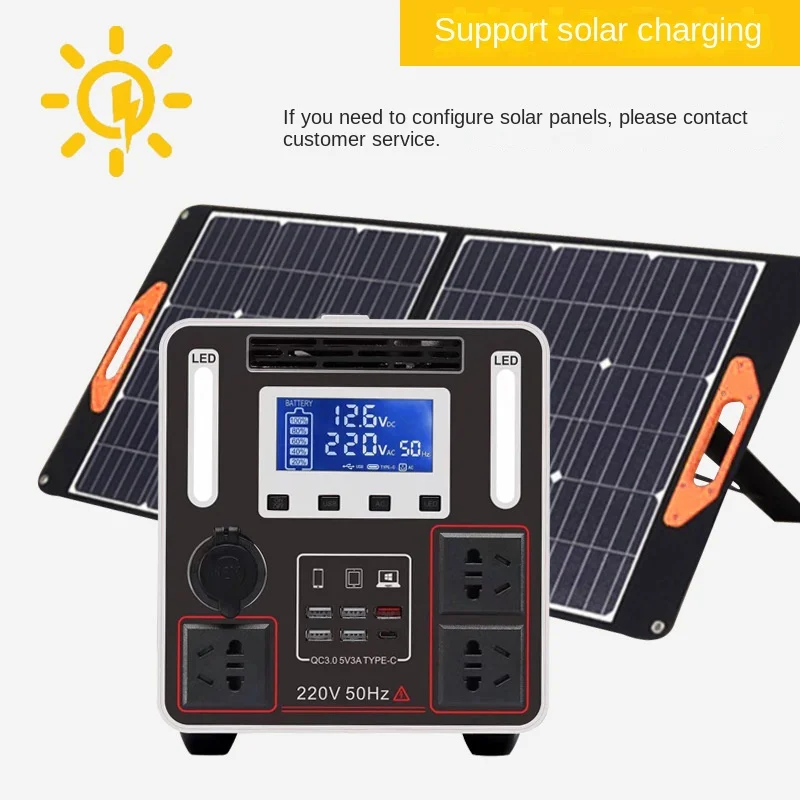 

Солнечный генератор на заказ с батареей для хранения энергии, лучшая портативная зарядная станция для кемпинга 220 В 600 Вт